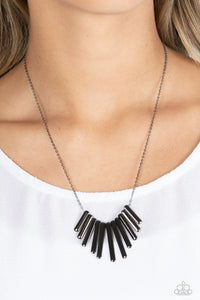 Paparazzi Leading Mane - Black Necklace