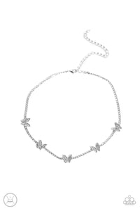 Paparazzi Fluttering Fanatic - White Necklace
