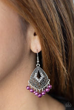 Load image into Gallery viewer, Paparazzi Gracefully Gatsby - Purple Earrings
