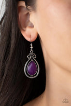 Load image into Gallery viewer, Paparazzi Mountain Mantra - Purple Earrings
