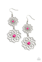 Load image into Gallery viewer, Paparazzi Posh Posy - Pink Earrings
