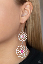 Load image into Gallery viewer, Paparazzi Posh Posy - Pink Earrings
