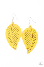 Load image into Gallery viewer, Paparazzi Tropical Foliage - Yellow Earrings

