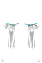 Load image into Gallery viewer, Paparazzi Fault Line Fringe - Blue Earrings
