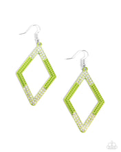 Load image into Gallery viewer, Paparazzi Eloquently Edgy - Green Earrings
