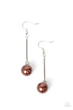 Load image into Gallery viewer, Paparazzi Pearl Redux - Brown Earrings
