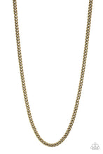 Load image into Gallery viewer, Paparazzi First Rule Of Fight Club - Brass Necklace
