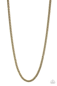 Paparazzi First Rule Of Fight Club - Brass Necklace