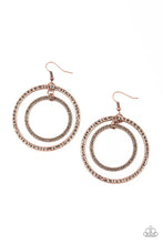 Load image into Gallery viewer, Paparazzi Fiercely Focused - Copper Earrings
