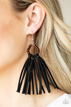 Load image into Gallery viewer, Paparazzi Easy To PerSUEDE - Black Earrings
