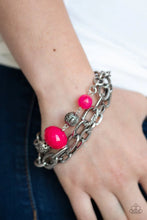 Load image into Gallery viewer, Paparazzi Mega Malibu - Pink Bracelet
