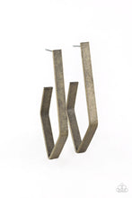 Load image into Gallery viewer, Paparazzi Geo Grand - Brass Earrings

