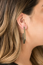 Load image into Gallery viewer, Paparazzi Geo Grand - Brass Earrings
