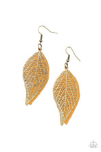 Load image into Gallery viewer, Paparazzi Leafy Luxury - Brass Earrings
