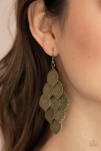 Load image into Gallery viewer, Paparazzi Loud And Leafy - Brass Earrings
