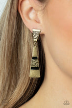 Load image into Gallery viewer, Paparazzi Safari Seeker - Brass Earrings

