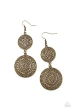 Load image into Gallery viewer, Paparazzi Road Trip Paradise - Brass Earrings
