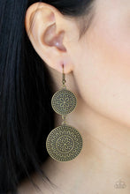 Load image into Gallery viewer, Paparazzi Road Trip Paradise - Brass Earrings
