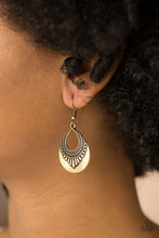 Load image into Gallery viewer, Paparazzi Totally Terrestrial - Brass Earrings
