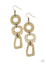 Load image into Gallery viewer, Paparazzi Prehistoric Prowl - Brass Earrings
