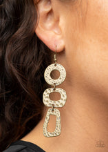 Load image into Gallery viewer, Paparazzi Prehistoric Prowl - Brass Earrings
