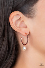 Load image into Gallery viewer, Paparazzi Glam Overboard - Copper Earrings
