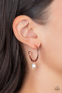 Paparazzi Glam Overboard - Copper Earrings