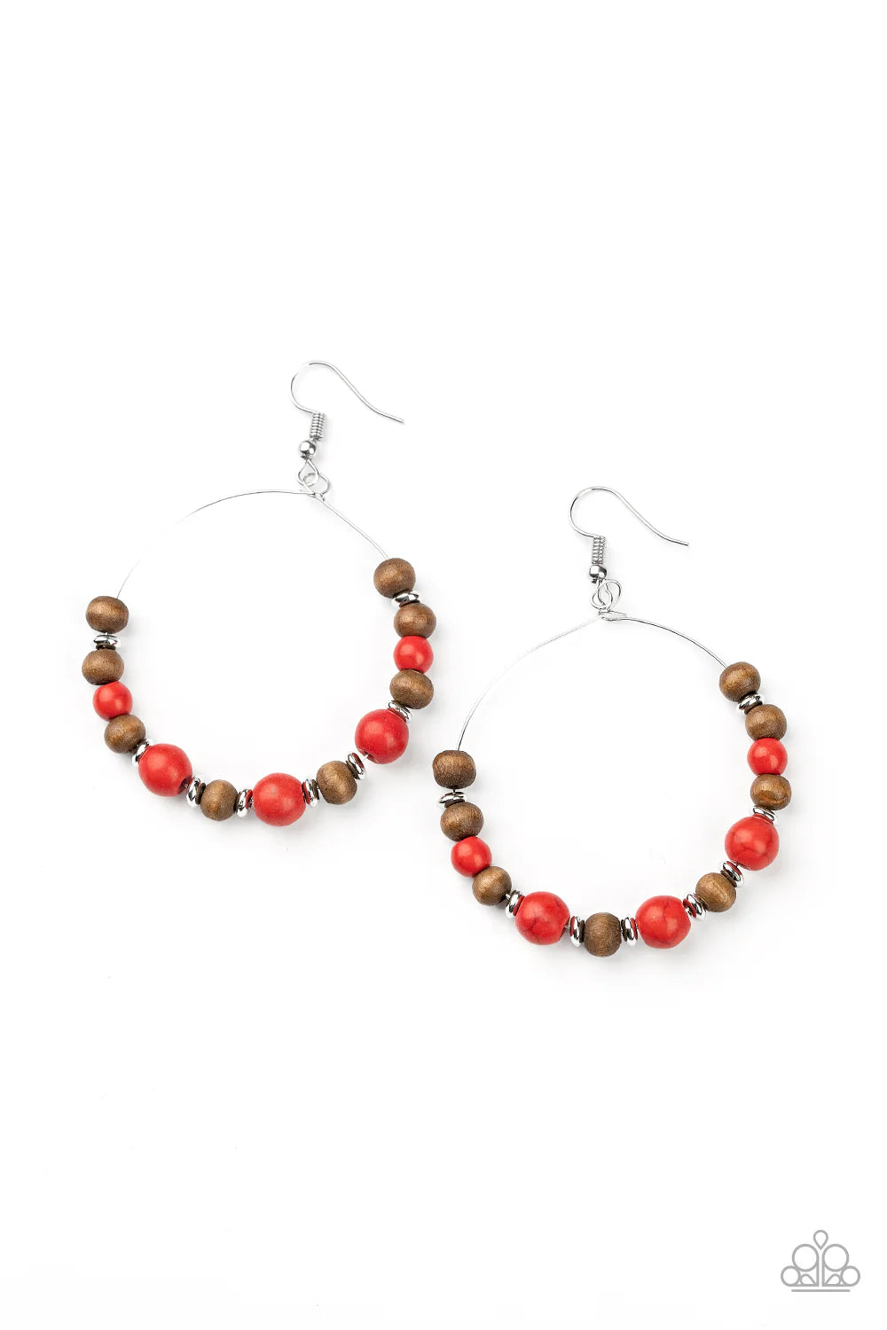 Paparazzi Forestry Fashion - Red Earrings