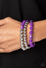 Load image into Gallery viewer, Paparazzi Summer Sabbatical - Purple Bracelet
