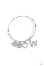 Load image into Gallery viewer, Paparazzi Making It INITIAL W - Silver Bracelet
