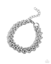 Load image into Gallery viewer, Paparazzi Interlocked Independence - Silver Bracelet
