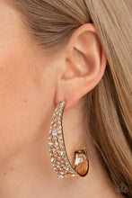 Load image into Gallery viewer, Paparazzi Cold As Ice - Gold Earrings

