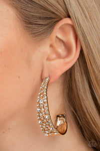 Paparazzi Cold As Ice - Gold Earrings