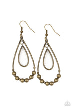 Load image into Gallery viewer, Paparazzi Artisanal Appliqué - Brass Earrings
