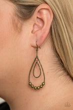 Load image into Gallery viewer, Paparazzi Artisanal Appliqué - Brass Earrings
