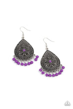 Load image into Gallery viewer, Paparazzi Blossoming Teardrops - Purple Earrings
