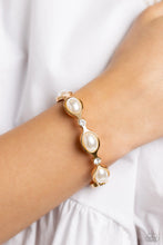 Load image into Gallery viewer, Paparazzi Are You Gonna Be My PEARL - Gold Bracelet
