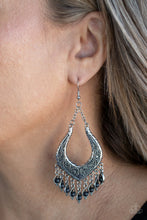 Load image into Gallery viewer, Paparazzi Sahara Fiesta - Black Earrings
