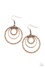 Load image into Gallery viewer, Paparazzi Bodaciously Bubbly - Copper Earrings
