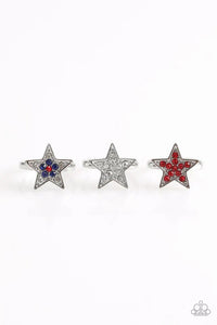 Paparazzi Patriotic Star Starlet Shimmer Rings
