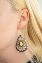 Load image into Gallery viewer, Paparazzi Floral Frill - Yellow Earrings
