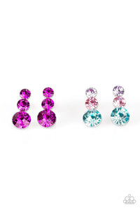 Paparazzi Triple Rhinestone Starlet Shimmer Earrings