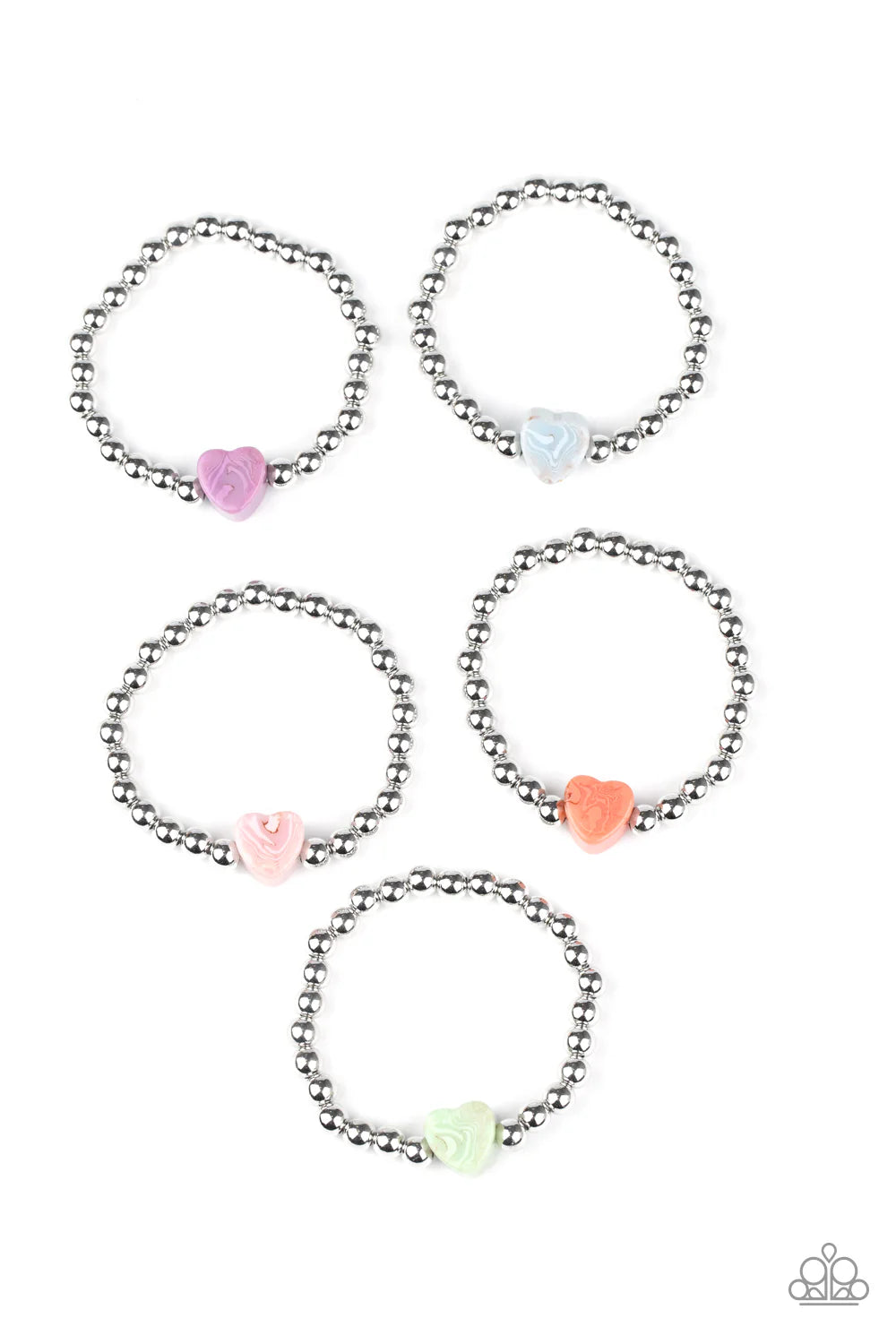 Paparazzi Marble Heart Stretch Starlet Shimmer Bracelet