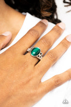 Load image into Gallery viewer, Paparazzi Crystals And Cats Eye - Green Ring
