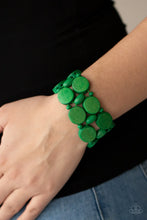 Load image into Gallery viewer, Paparazzi Beach Bravado - Green Bracelet
