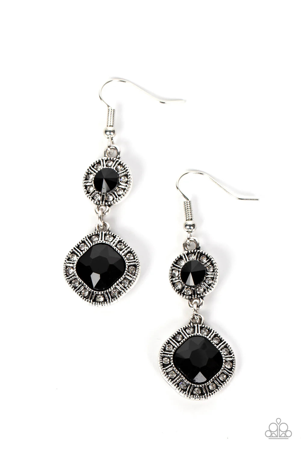 Paparazzi Modern Motives - Black Earrings