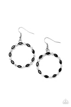 Load image into Gallery viewer, Paparazzi Crystal Circlets - Black Earrings
