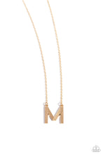 Load image into Gallery viewer, Paparazzi Leave Your Initials - M - Gold Necklace
