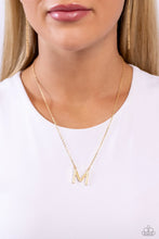 Load image into Gallery viewer, Paparazzi Leave Your Initials - M - Gold Necklace

