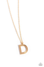 Load image into Gallery viewer, Paparazzi Leave Your Initials - D - Gold Necklace
